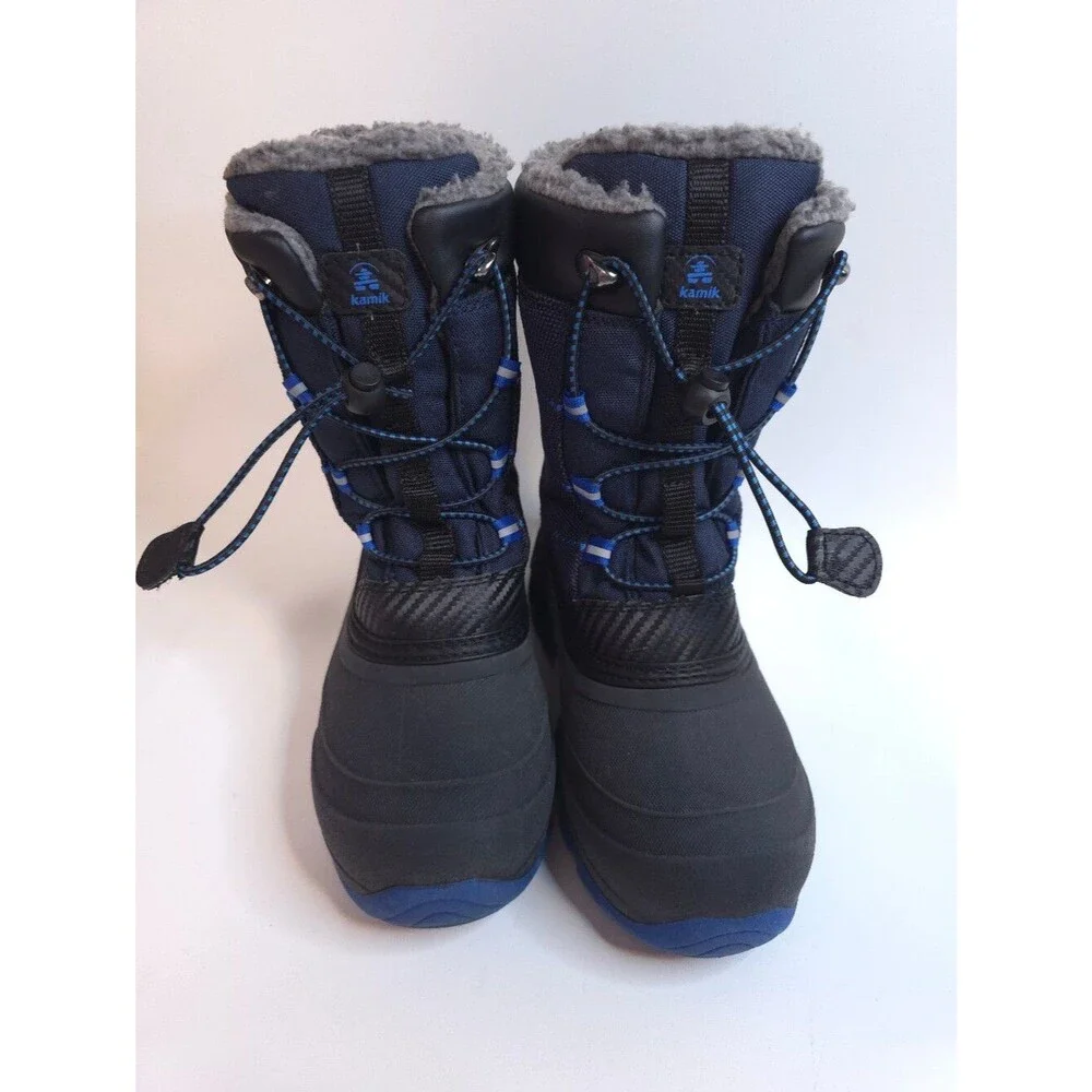 Kamik Rapha Waterproof Winter Snow Boots Shoes Kids Blue Insulated Warm Sz 2